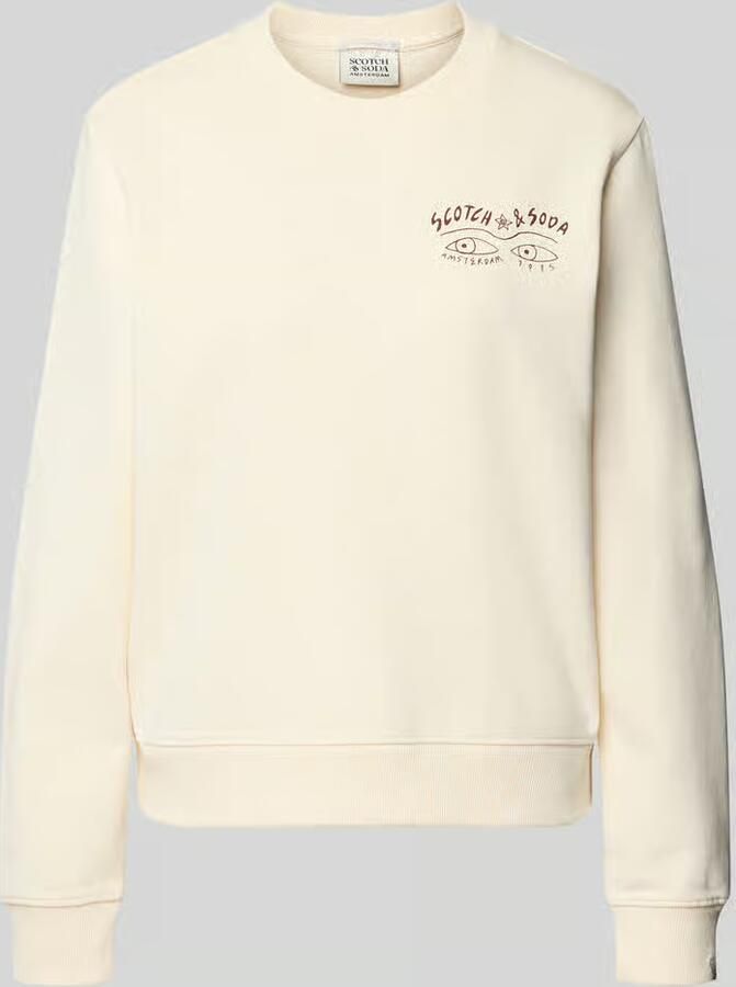 Scotch & Soda Sweatshirt met labelprint en ronde hals