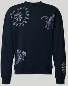 Scotch & Soda sweatshirt met stitchings model 'DELFTS BLAUW'