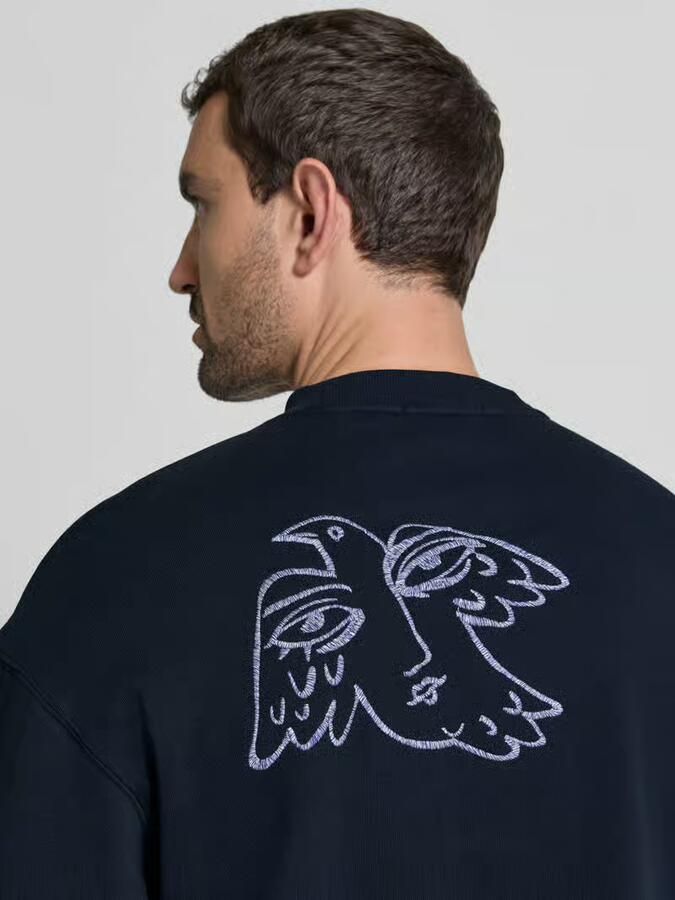 Scotch & Soda sweatshirt met stitchings model 'DELFTS BLAUW' - Foto 2