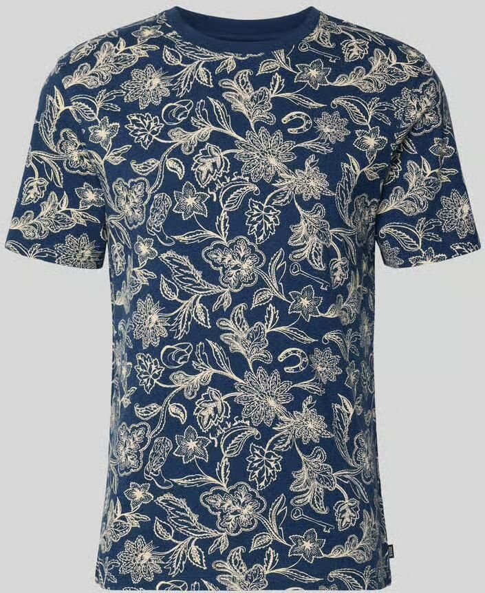 Scotch & Soda T-shirt in all-over look met ronde hals - Foto 4