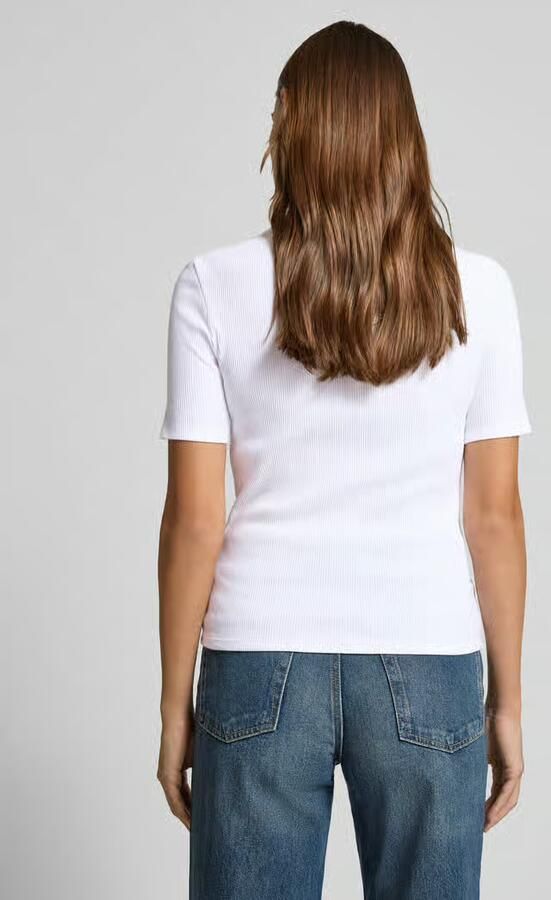 Scotch & Soda T-shirt met geribde opstaande kraag