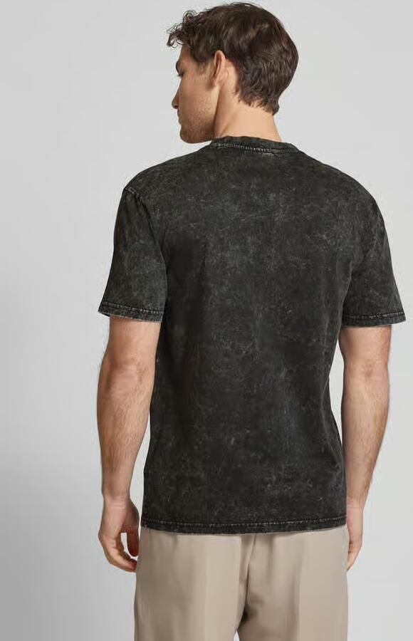Scotch & Soda T-shirt met geribde ronde hals