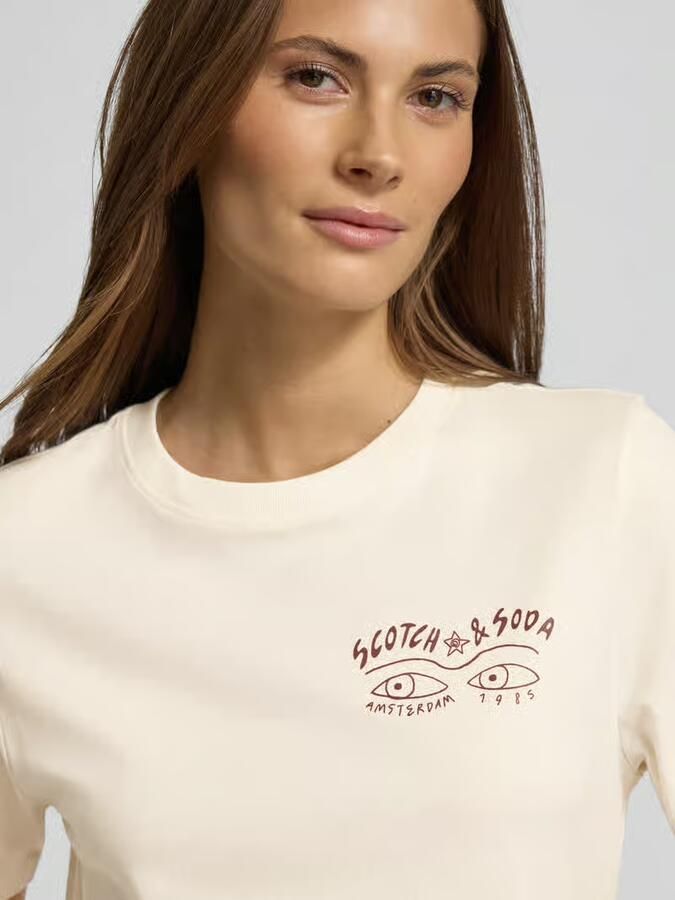Scotch & Soda T-shirt met labelprint en ronde hals - Foto 2