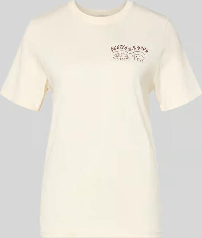 Scotch & Soda T-shirt met labelprint en ronde hals
