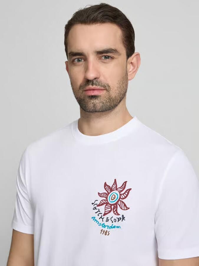 Scotch & Soda T-shirt met labelprint en ronde hals
