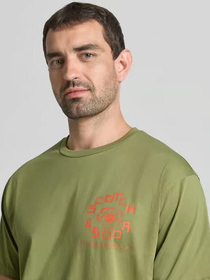 Scotch & Soda T-shirt met labelprint en ronde hals