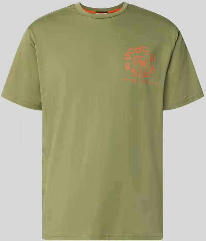 Scotch & Soda T-shirt met labelprint en ronde hals - Foto 2