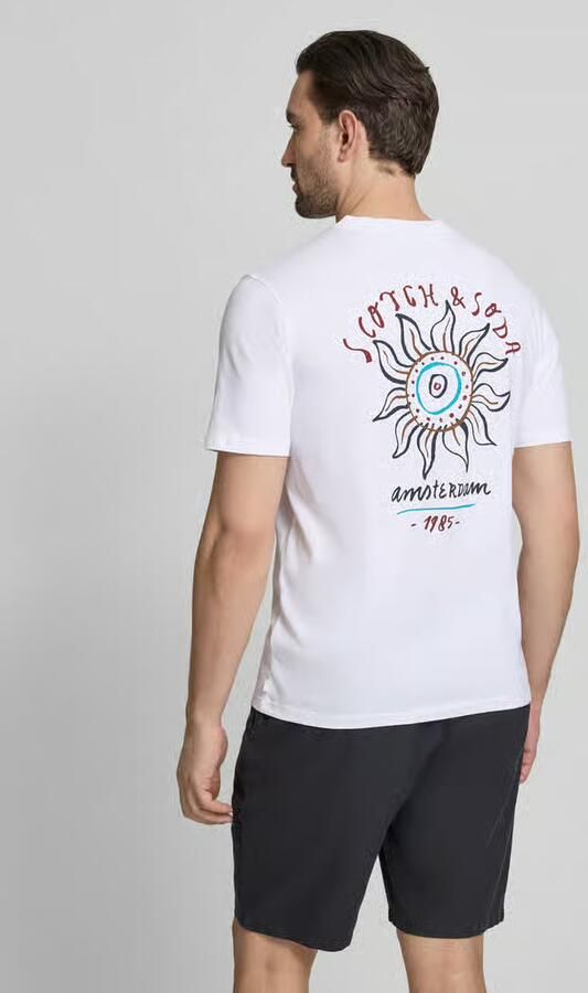 Scotch & Soda T-shirt met labelprint en ronde hals - Foto 3