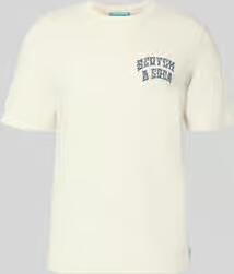 Scotch & Soda T-shirt met labelprints en ronde hals - Foto 4