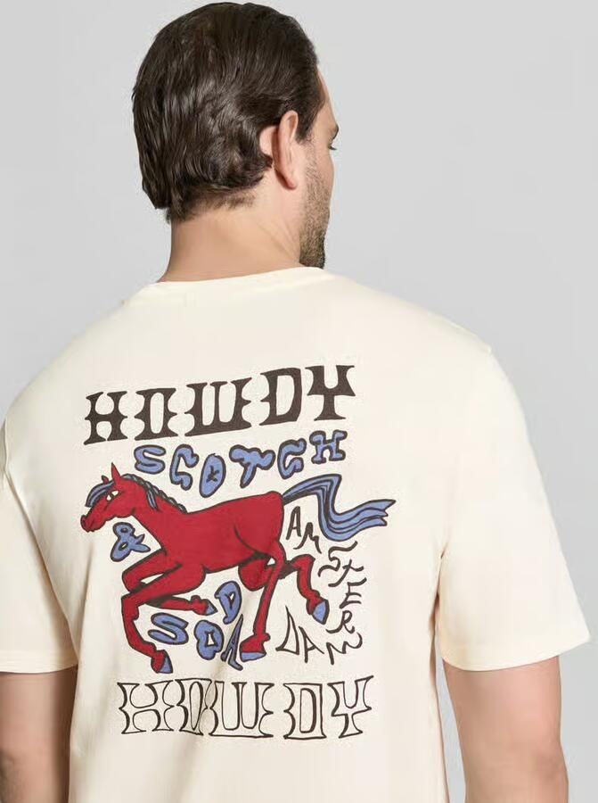 Scotch & Soda T-shirt met labelprints en ronde hals - Foto 4