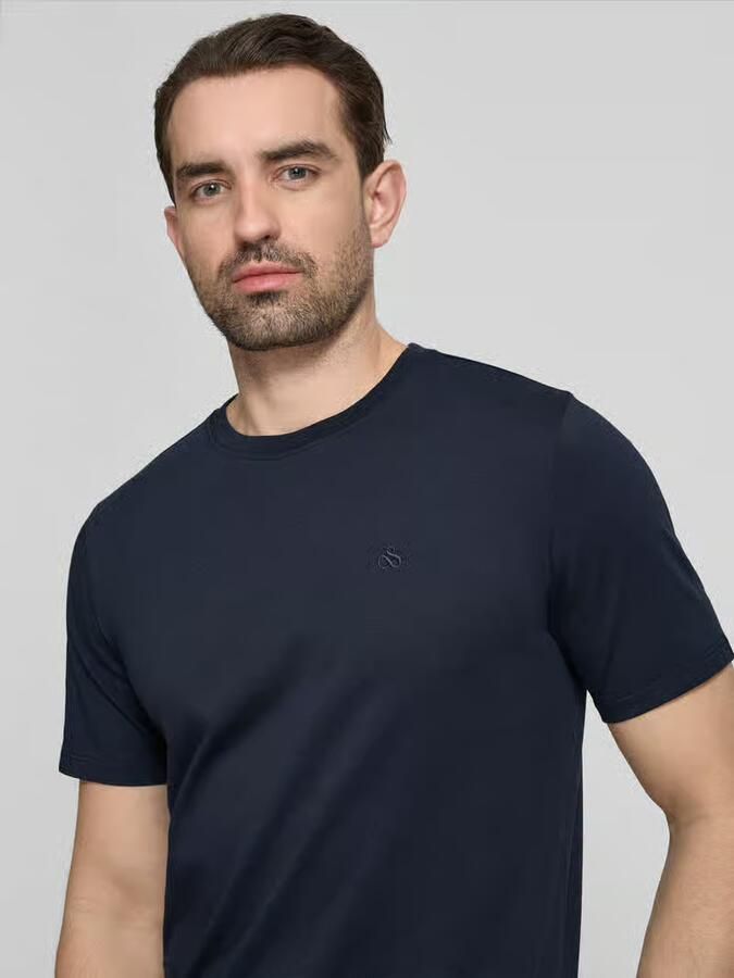 SCOTCH & SODA Heren Polo's & T-shirts Logo T-shirt Donkerblauw - Foto 2