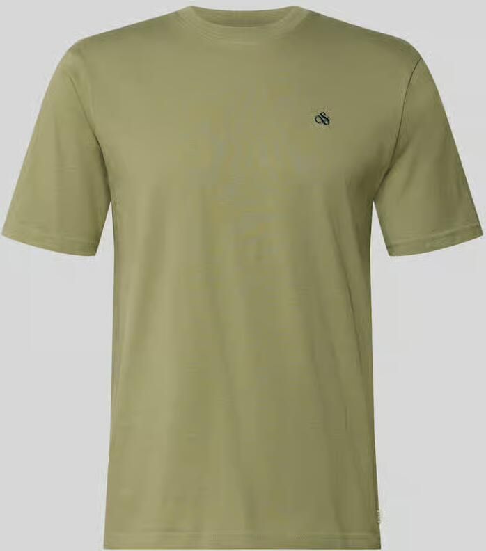 Scotch & Soda T-shirt met Labelstitching en Ronde hals