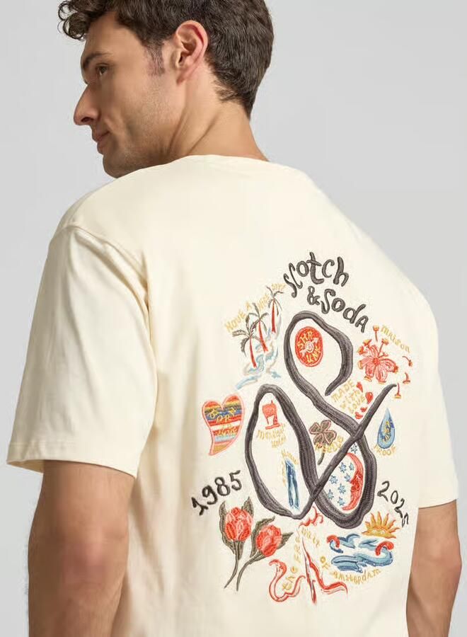 Scotch & Soda T-shirt met labelstitching - Foto 2