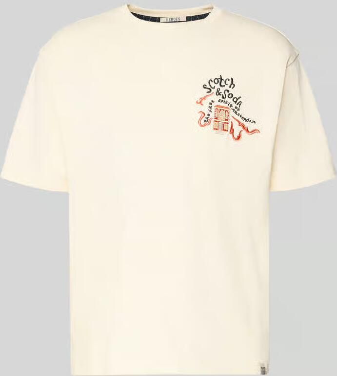 Scotch & Soda T-shirt met labelstitching