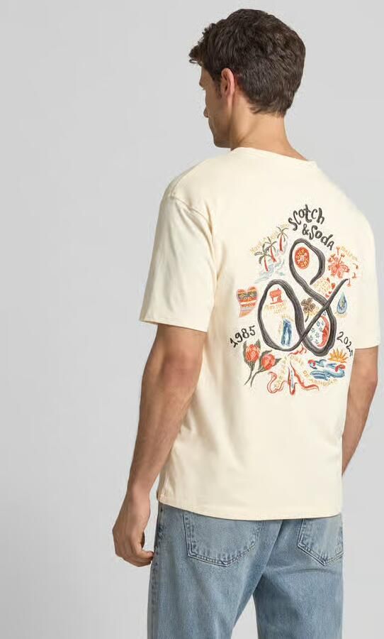 Scotch & Soda T-shirt met labelstitching