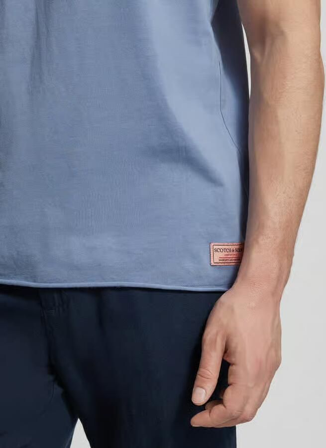 Scotch & Soda T-shirt met ronde hals en labeldetail