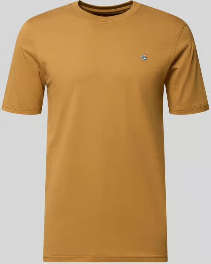 Scotch & Soda T-shirt met ronde hals en labelstitching