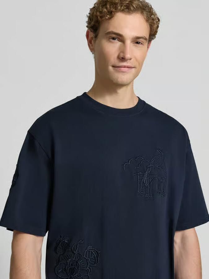 Scotch & Soda T-shirt met stitchings en ronde hals - Foto 2