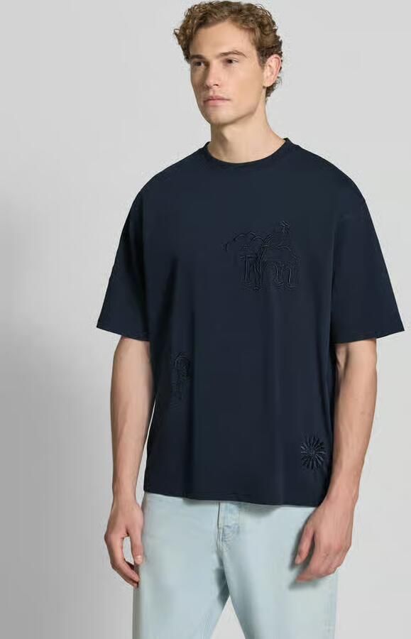 Scotch & Soda T-shirt met stitchings en ronde hals - Foto 3