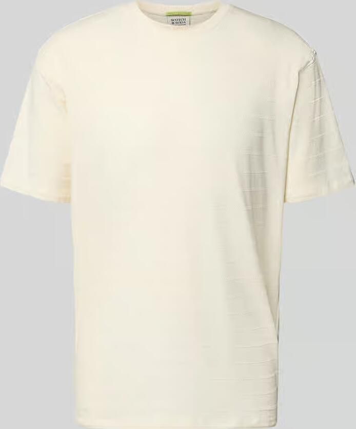 Scotch & Soda T-shirt met structuurpatroon en ronde hals - Foto 2