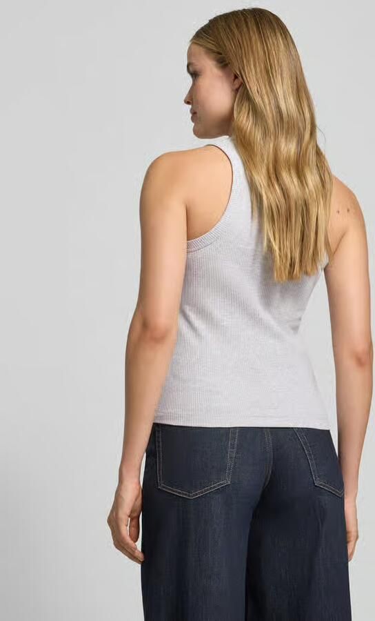 Scotch & Soda Tanktop in riblook met ronde hals