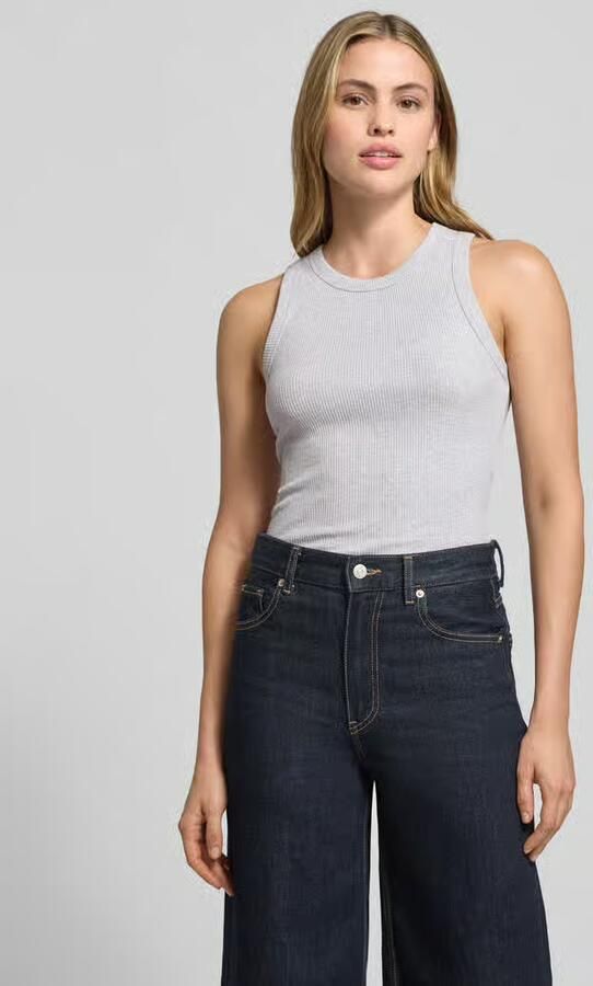Scotch & Soda Tanktop in riblook met ronde hals - Foto 2