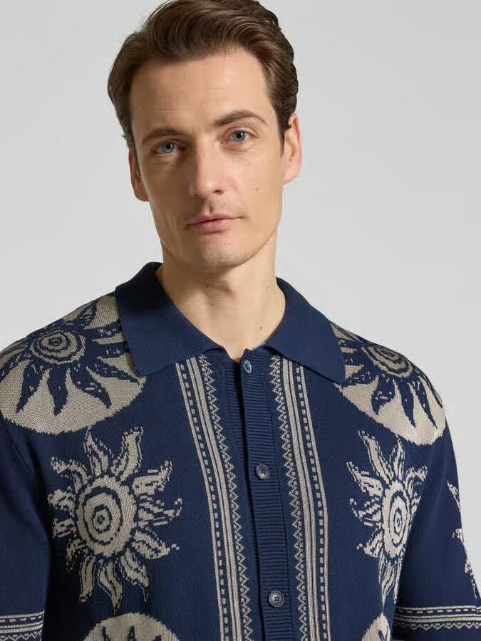 Scotch & Soda Vrijetijdsoverhemd met Polokraag en Knoopsluiting