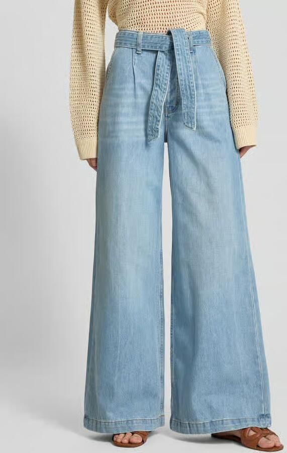 Scotch & Soda high waist wide leg jeans light blue denim - Foto 4