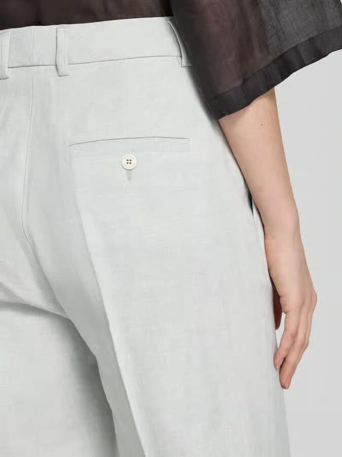 SEDUCTIVE Broek van linnenmix met persplooien model 'DOMINICA'