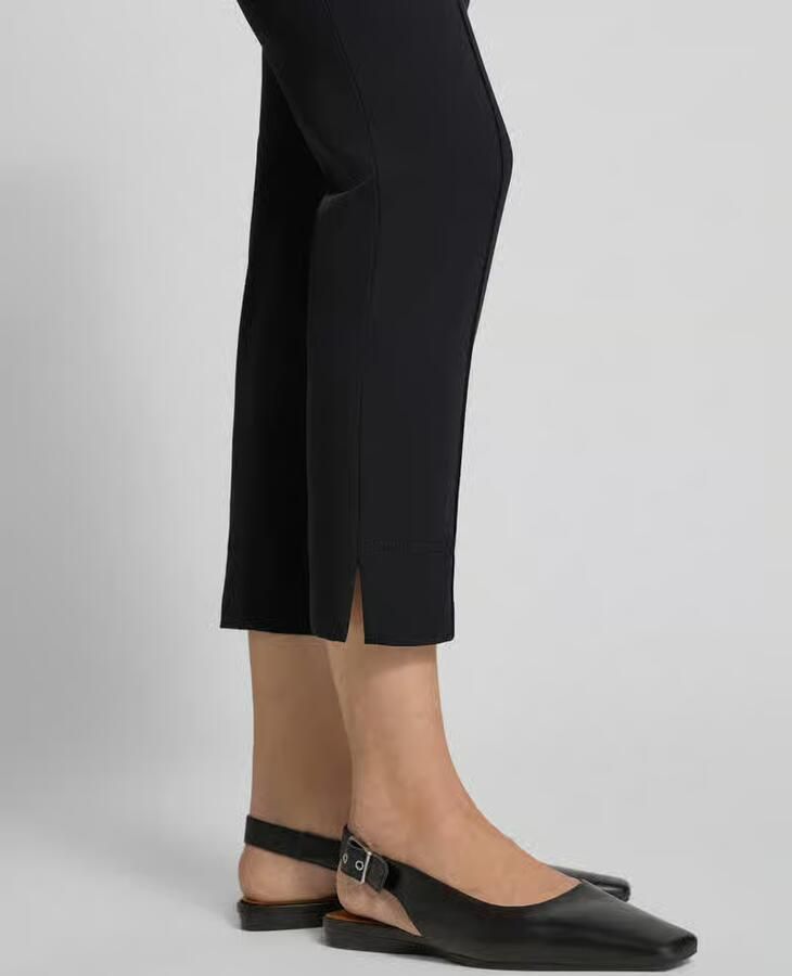 SEDUCTIVE Skinny fit capribroek met vaste persplooien