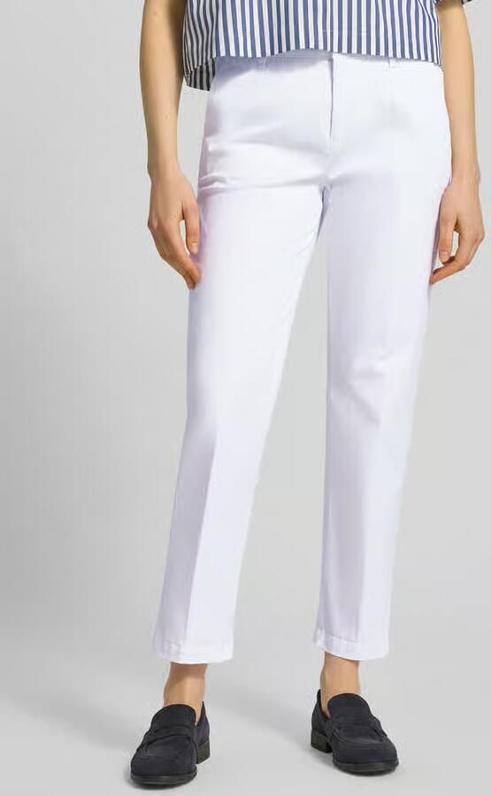 SEDUCTIVE Skinny fit capribroek met vaste persplooien - Foto 6