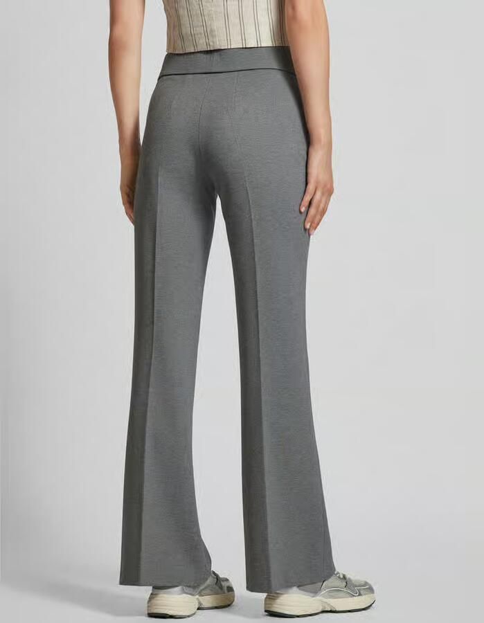 SEDUCTIVE Flared stoffen broek met persplooien model 'NANOU' - Foto 2