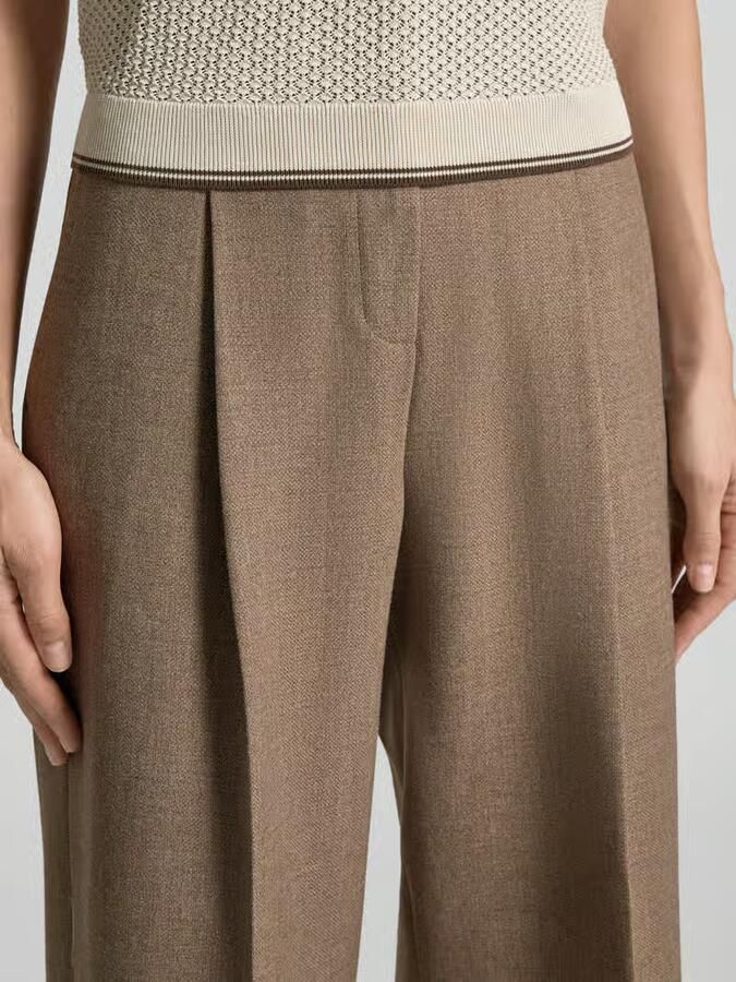 SEDUCTIVE Regular fit bandplooibroek met viscose met wol model 'SLOANNE' - Foto 2