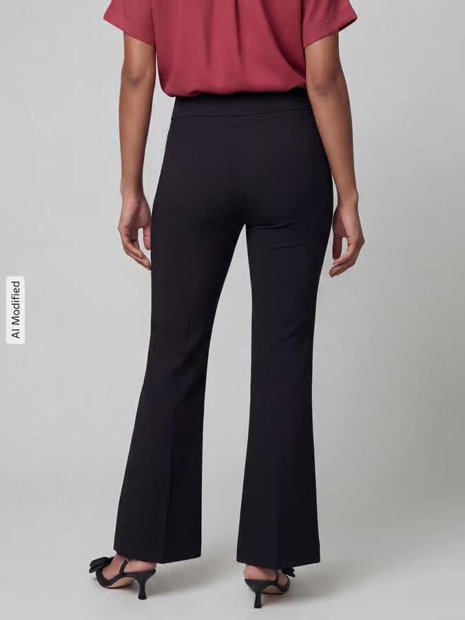 SEDUCTIVE Stoffen broek van viscosemix met persplooien model 'NANOU' - Foto 2