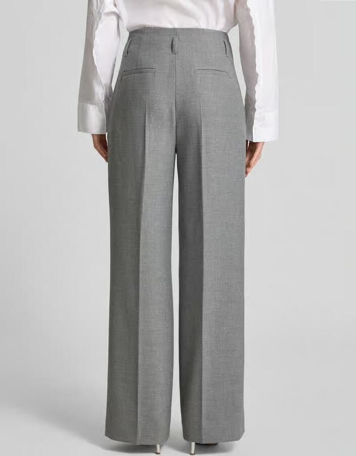 SEDUCTIVE Regular fit wijdte broek met mix van viscose en wol model 'ENIE' - Foto 2
