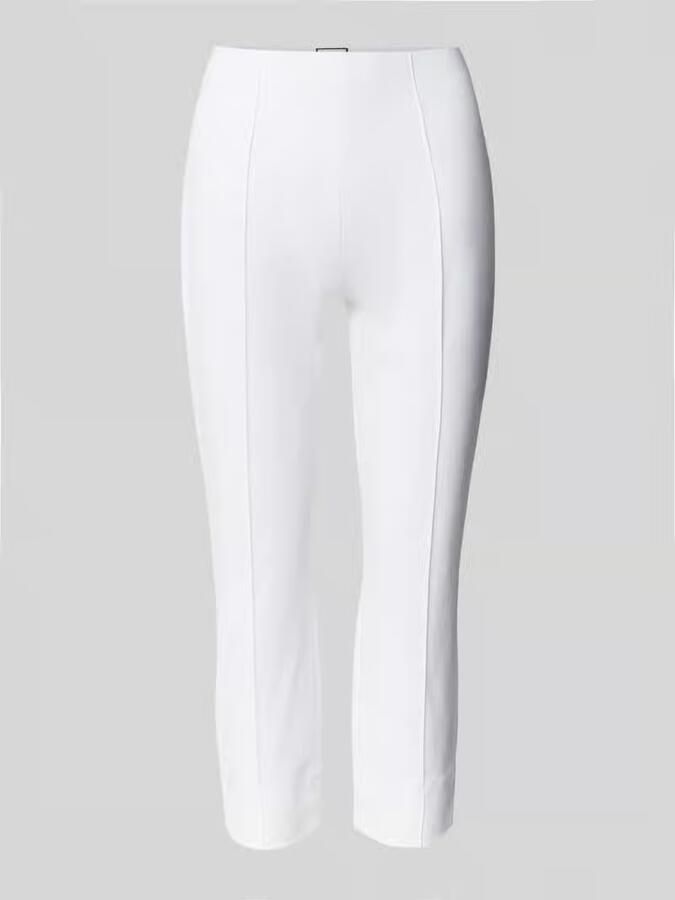 SEDUCTIVE Skinny fit capribroek met vaste persplooien - Foto 4