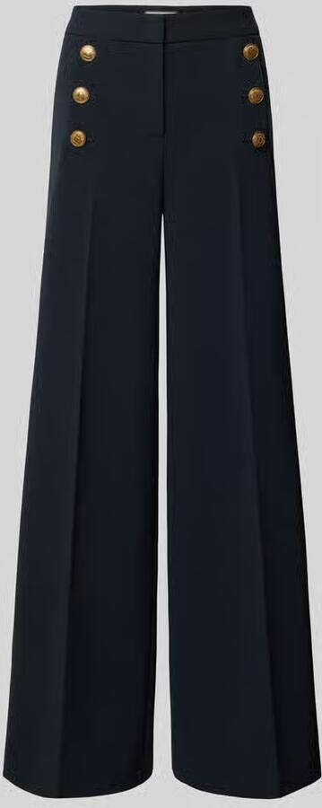 SEDUCTIVE Wide leg stoffen broek met knoopsluitingen model 'BRIDGET'