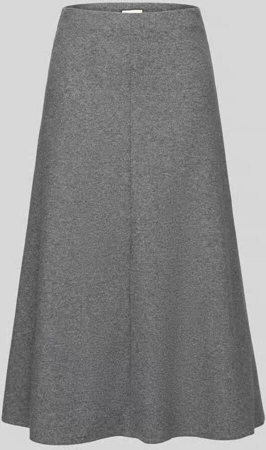 SEDUCTIVE Uitlopende midi-rok met mix van viscose en wol model 'BOBBY'