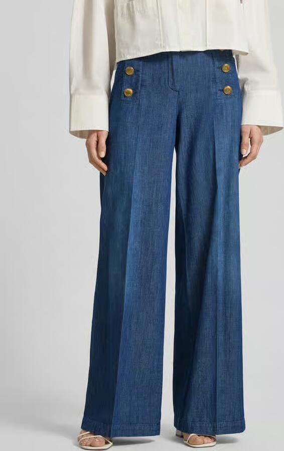 SEDUCTIVE Wide leg jeans met knopen model 'BRIDGET' - Foto 3