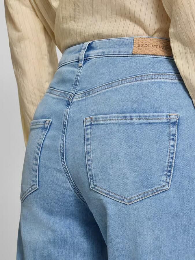 SEDUCTIVE Wide leg Jeans met persplooien Model 'MAURY'