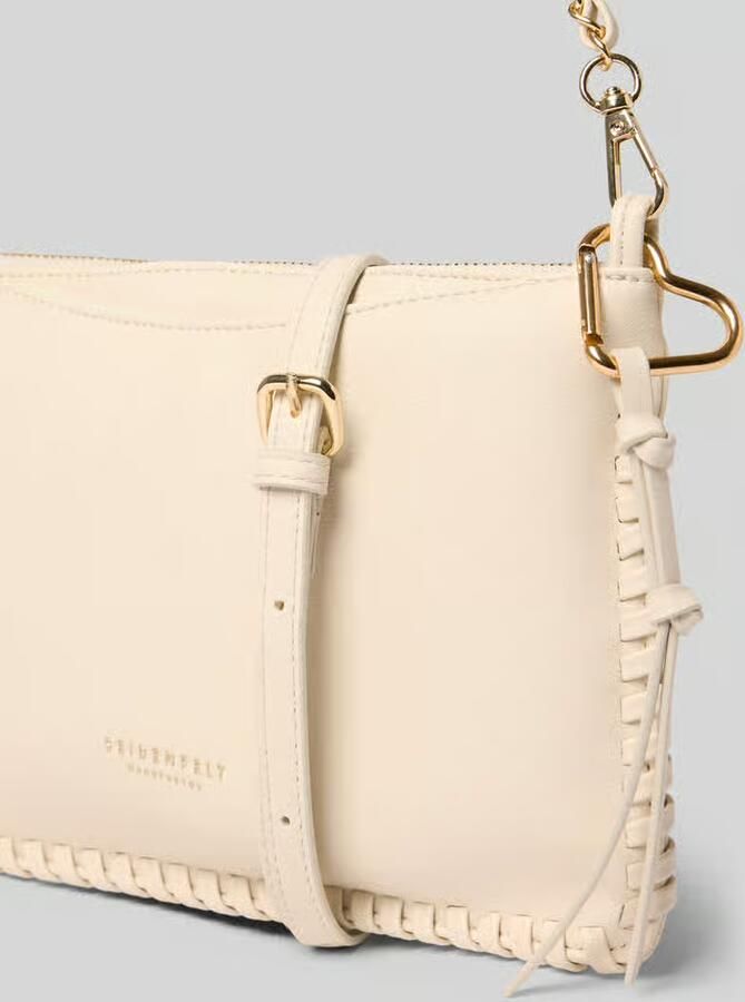 Seidenfelt Crossbody tas met logodetail model 'Jendal'