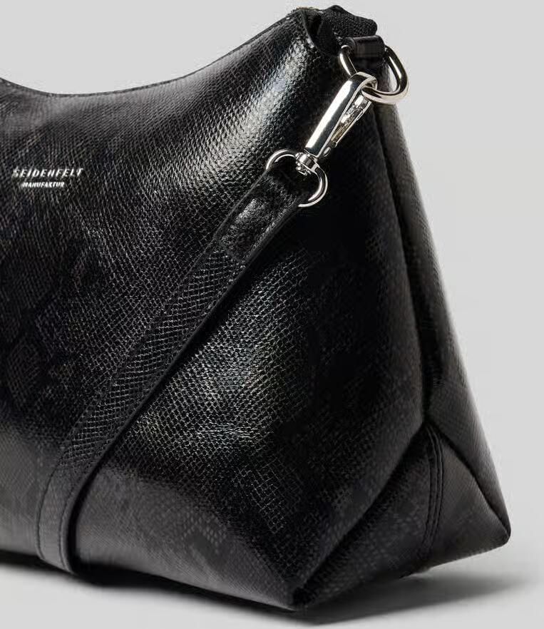 Seidenfelt Crossbody tas met labeldetail model 'LILLEBY'