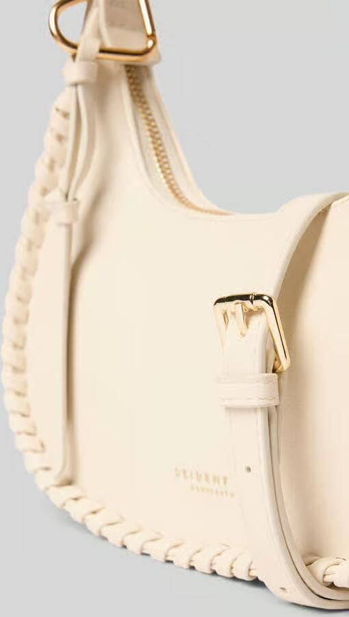 Seidenfelt Half Moon tas met labeldetail model 'LILJENDAL'