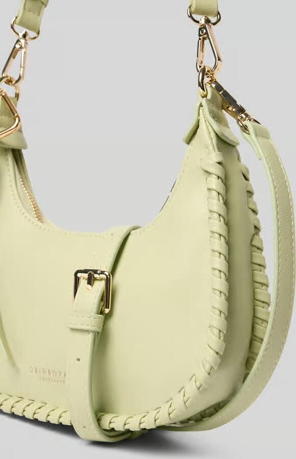 Seidenfelt Half Moon tas met labeldetail model 'LILJENDAL'