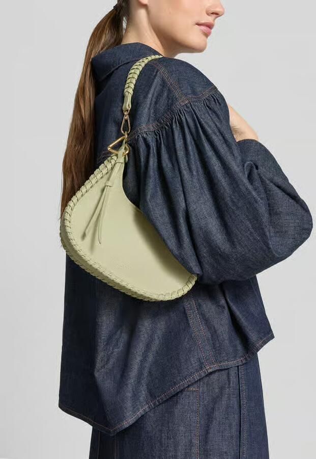 Seidenfelt Half Moon tas met labeldetail model 'LILJENDAL' - Foto 2