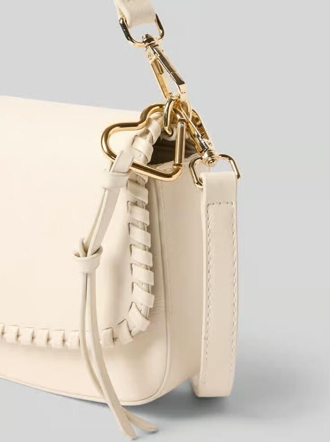 Seidenfelt Handtas met labeldetail model 'LILJENDAL'