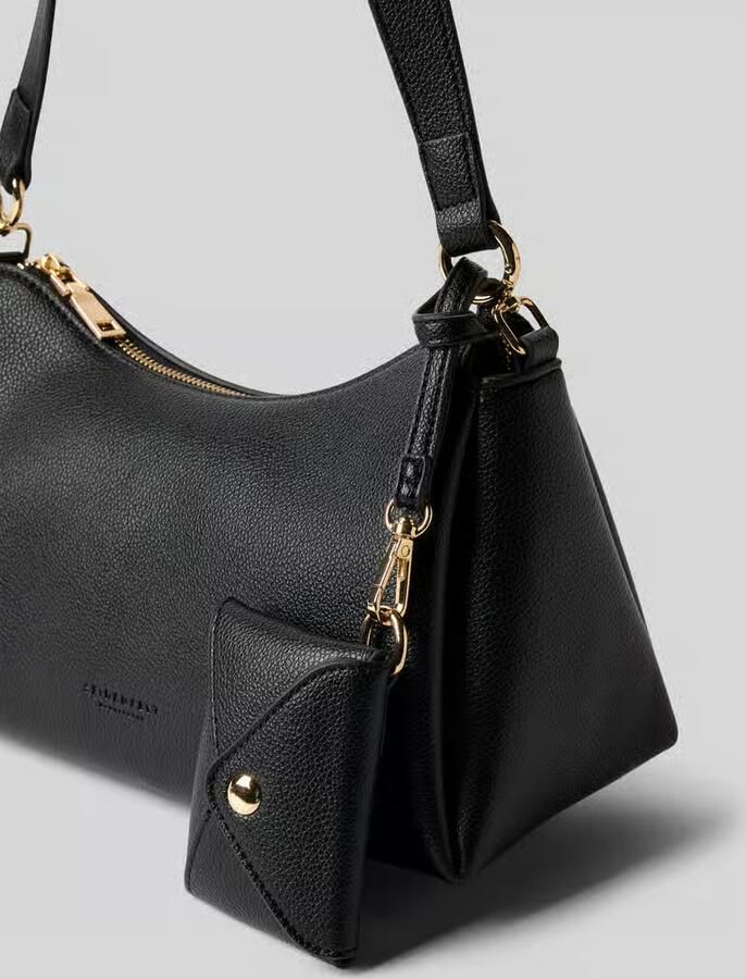 Seidenfelt Handtas met labeldetail Model 'MELOY'
