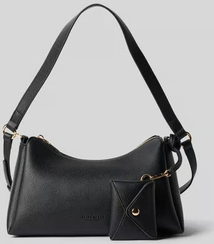 Seidenfelt Handtas met labeldetail Model 'MELOY' - Foto 2