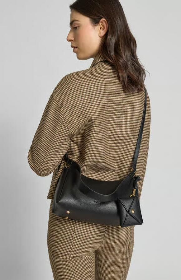 Seidenfelt Handtas met labeldetail Model 'MELOY' - Foto 2