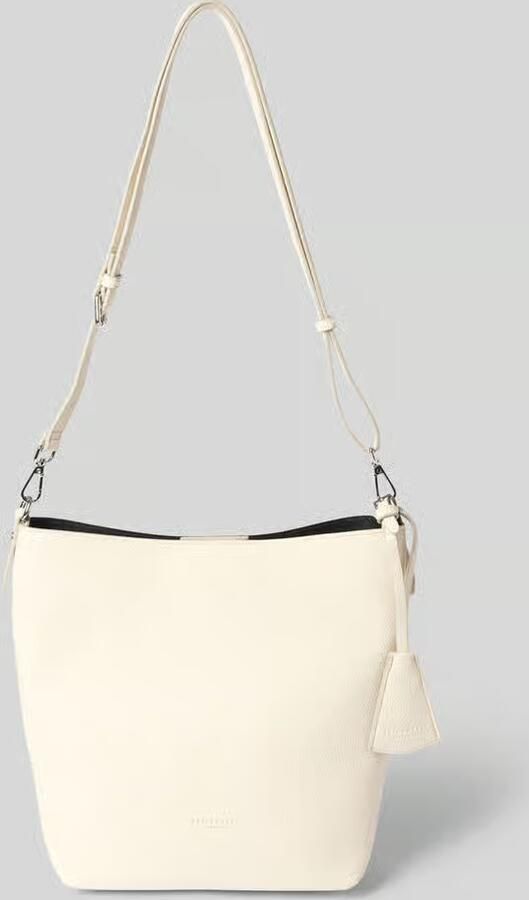 Seidenfelt Hobo tas met reliëflogo model 'LOHJA' - Foto 2